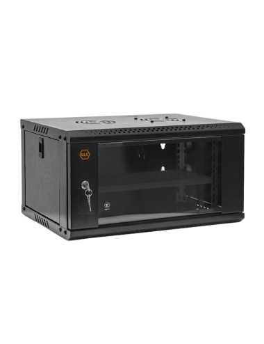 Minirack Mural Glc Glc-ecomural-6u450 19" Puerta Cristal/4 Soportes
