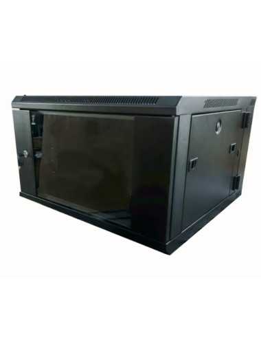 Minirack Mural Glc 9u600 Mm 19" Puerta Cristal/4 Soportes Pivotante