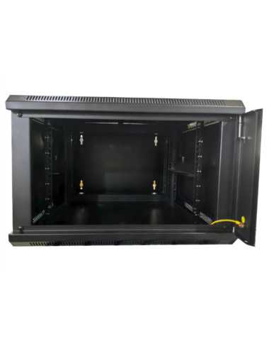 Minirack Mural Glc 9u600 Mm 19" Puerta Cristal/4 Soportes Pivotante