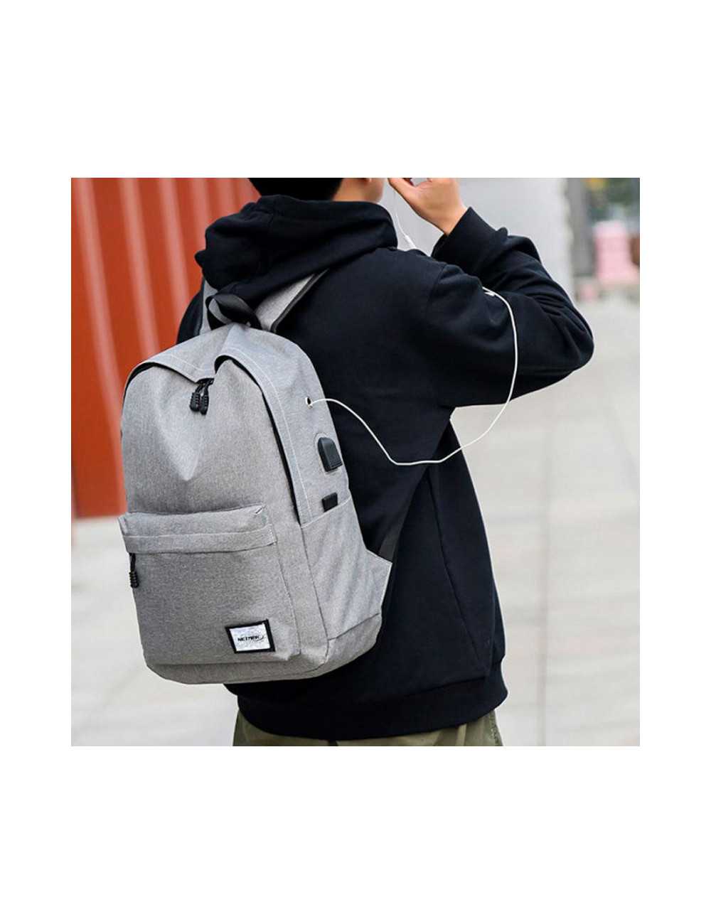 Mochila Netmak Nm-mch12-s Urbana Gris