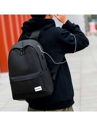 Mochila Netmak Nm-mch12 Urbana Negra