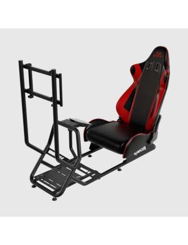 Estructura P/ Simulador Carreras Redragon Rdsc09bs03 Vortex Con Butaca Y Soporte Pc Tv