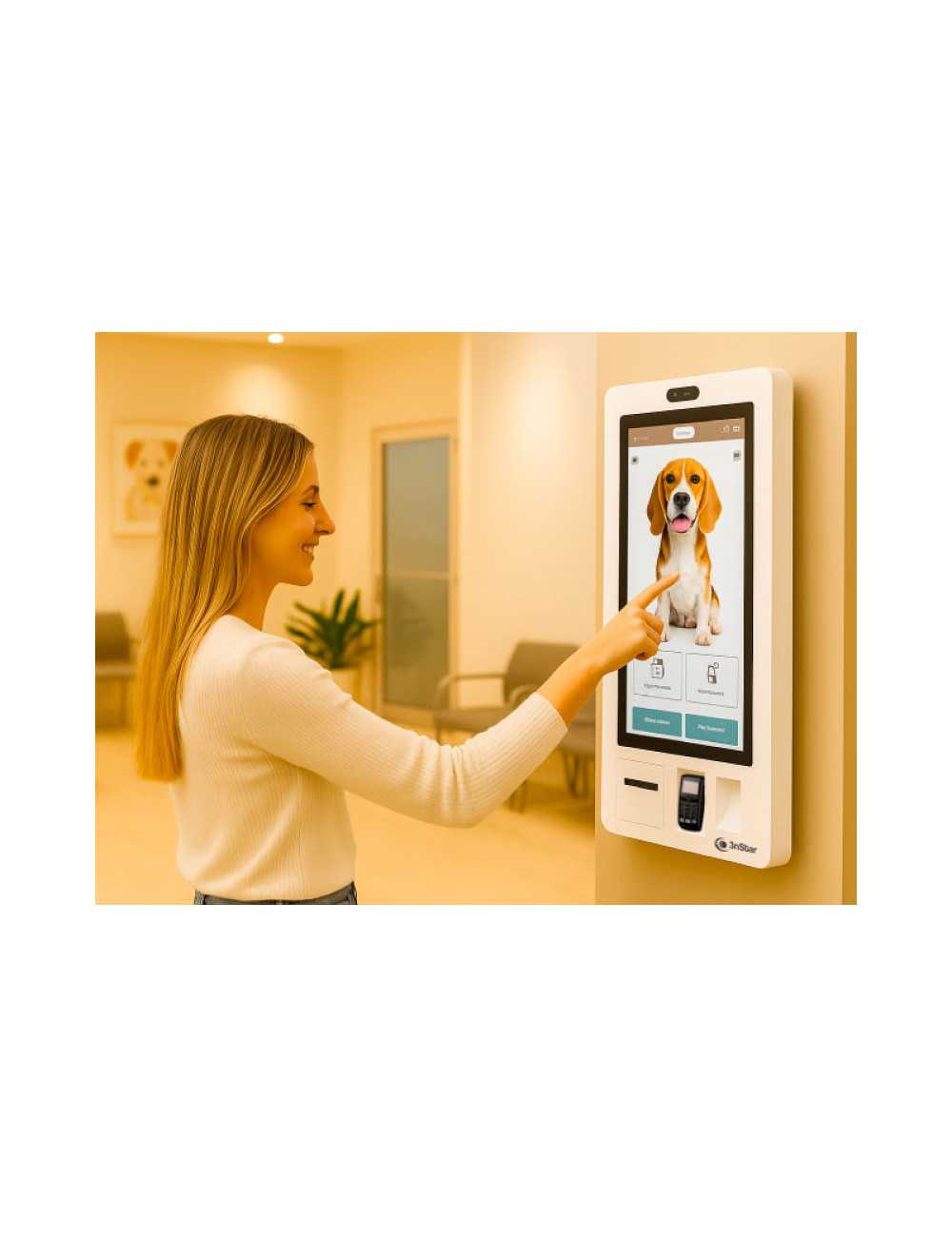Kiosko 24" 3nstar  K724-10w-8240-ps Pantalla Tactil Intel N97-8gb-ssd250-win11-wifi -scan 2d - Impresora 80mm