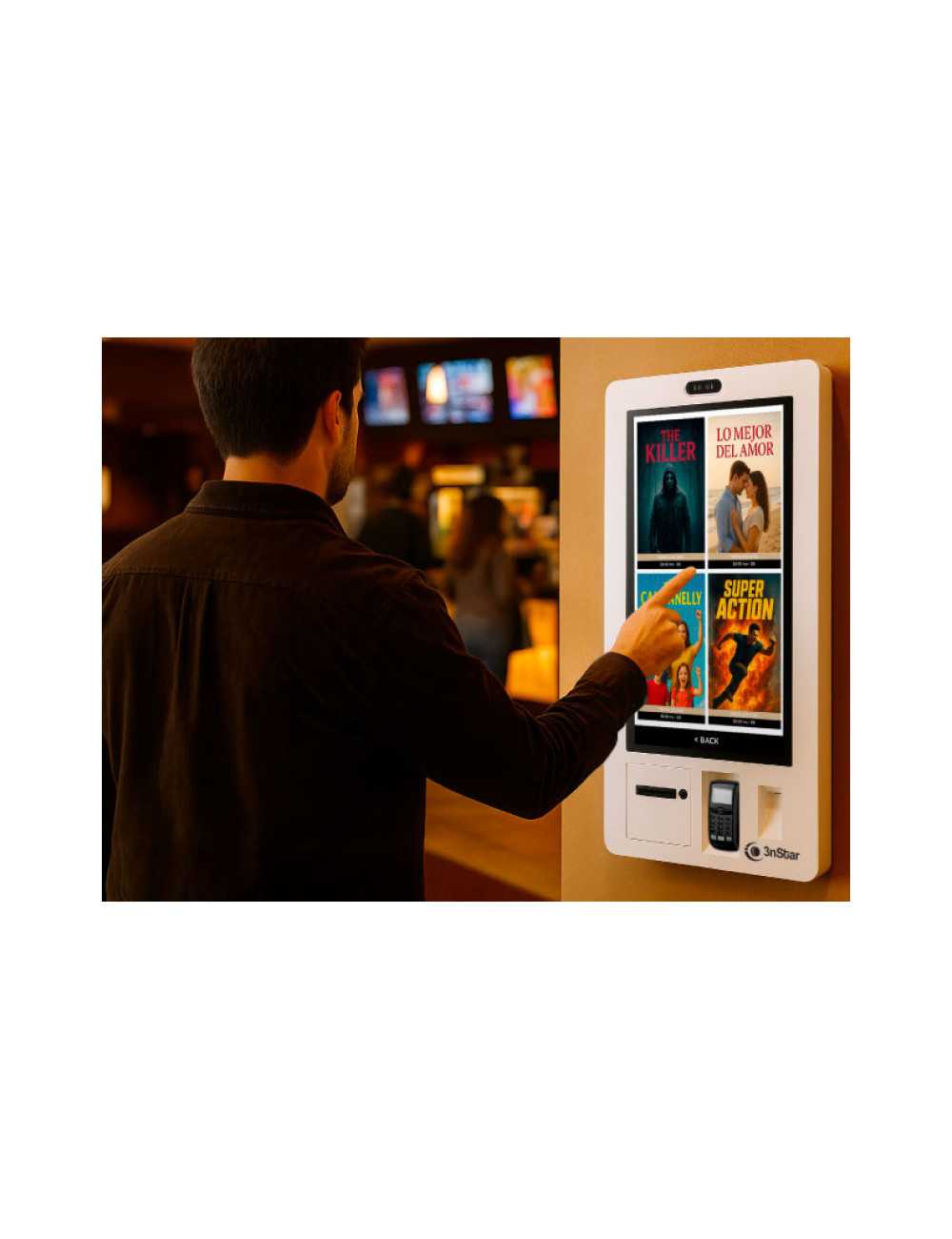 Kiosko 24" 3nstar  K724-10w-8240-ps Pantalla Tactil Intel N97-8gb-ssd250-win11-wifi -scan 2d - Impresora 80mm