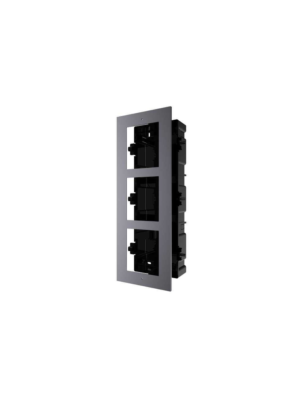 Soporte Portero Para Kd8003 Hikvision Ds-kd-acf3 3 Modulos Plastico