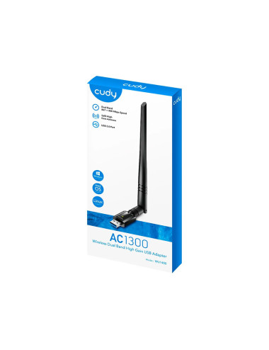 Adaptador Inalambrico Usb Cudy Wu1300s Dual Band Ac1300